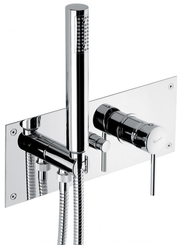 45059CR Emmevi Piper, встраиваемый смеситель для душа на 2 выхода: ручной душ, дивертер, цвет хром