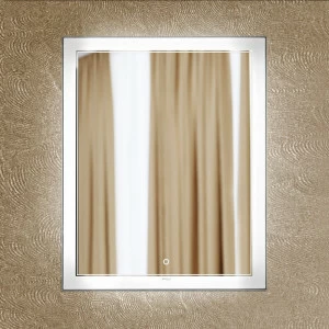 Зеркало настенное с подсветкой 60х80 см белое Bella Lux ALAVANN BELLA LUX 303910 Белый;зеркальный