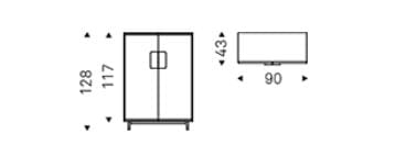 Деревянный шкаф с распашными дверцами Cattelan italia TUDOR ARCH-00117746 - Вид №3