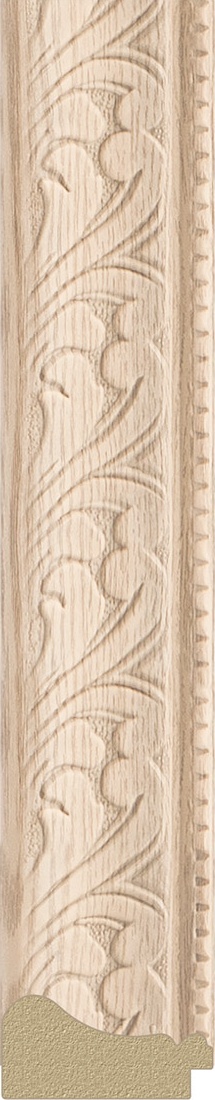 BY 1071 Зеркало в багетной раме - беленый дуб 57 mm EVOFORM Definite - Вид №2