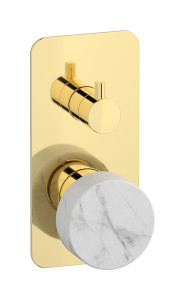 Встроенный смеситель для душа с двухходовым дивертером WE ARE IB mr310ii_1 Pale Gold Marmo