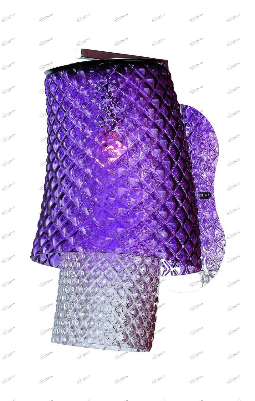 Бра Divinare Miracolo 1152/03 AP-1 DIVINARE ОРИГИНАЛЬНЫЕ 078427 Прозрачный;фиолетовый 