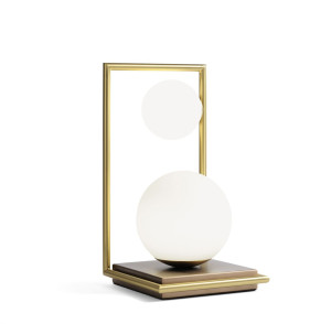 Светодиодная настольная лампа из стали и стекла с диммером