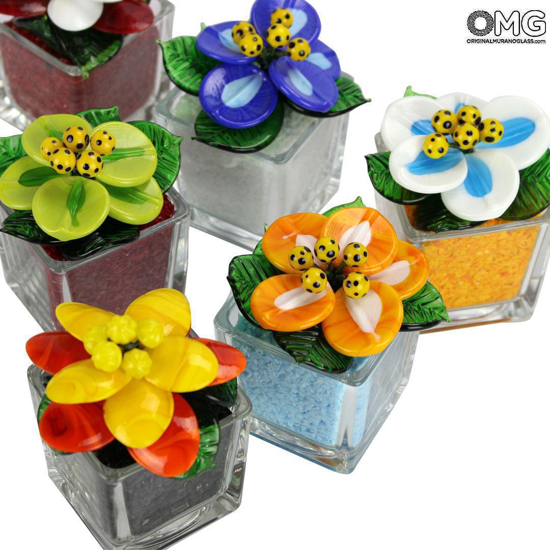 4743 ORIGINALMURANOGLASS Держатель для карт-указателей мест за столом Рождественник - муранское стекло OMG  см  - Вид №1