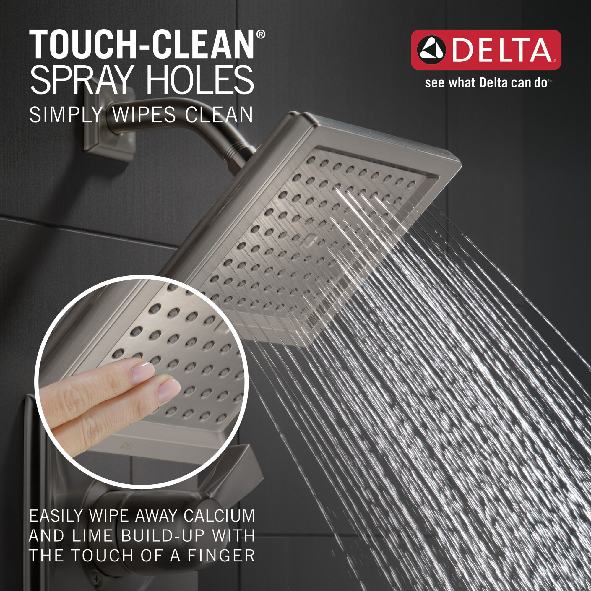 T14451-SS-WE Для ванны и душа Monitor® серии 14 Delta Faucet Dryden Нержавеющая сталь  - Вид №2