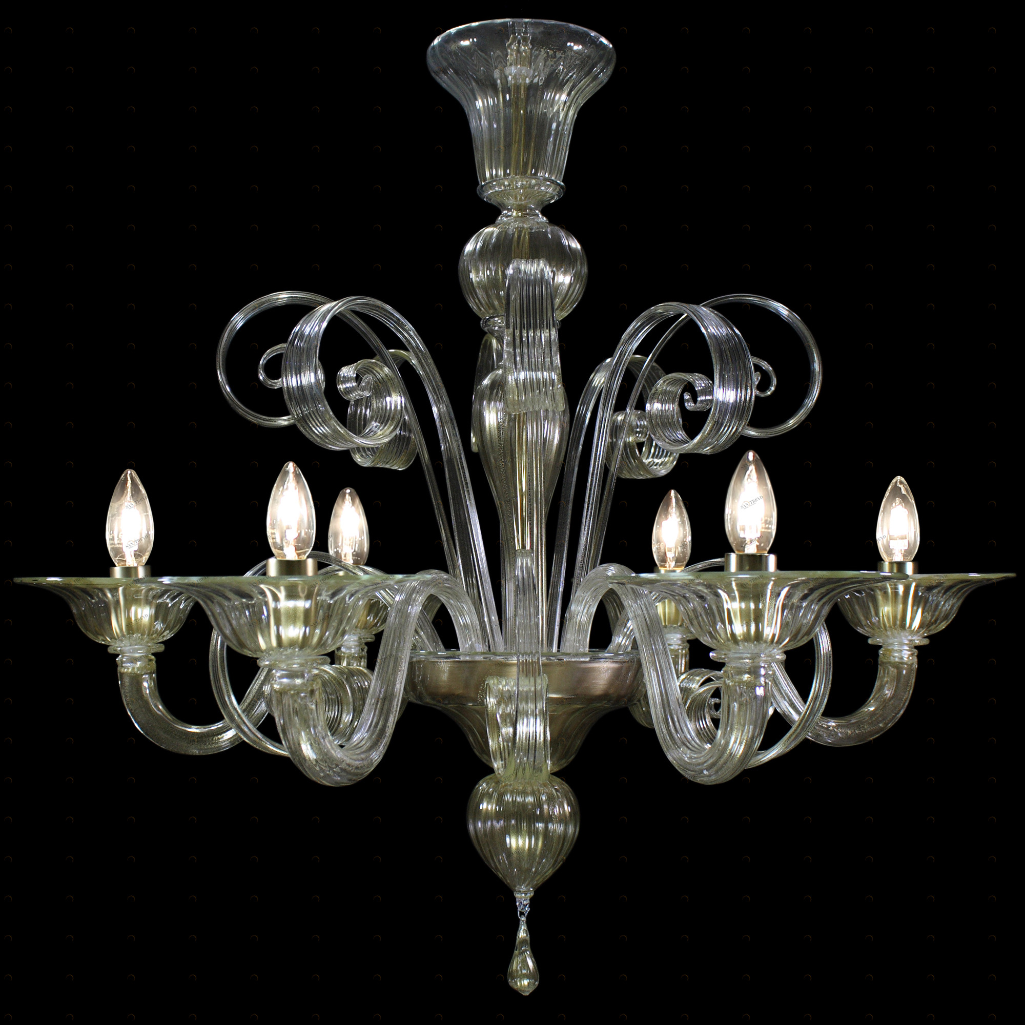1870 ORIGINALMURANOGLASS Люстра Примиеро с золотом - Пастораль - муранское стекло OMG  см 