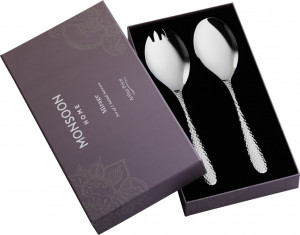 10643762 Arthur Price Набор приборов для салата Arthur Price "Мираж. Монсун" 2 предмета (ложка + вилка),п/к Сталь нержавеющая