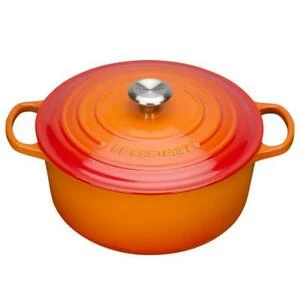 Кастрюля чугунная Le Creuset, Ø26 см, оранжевая