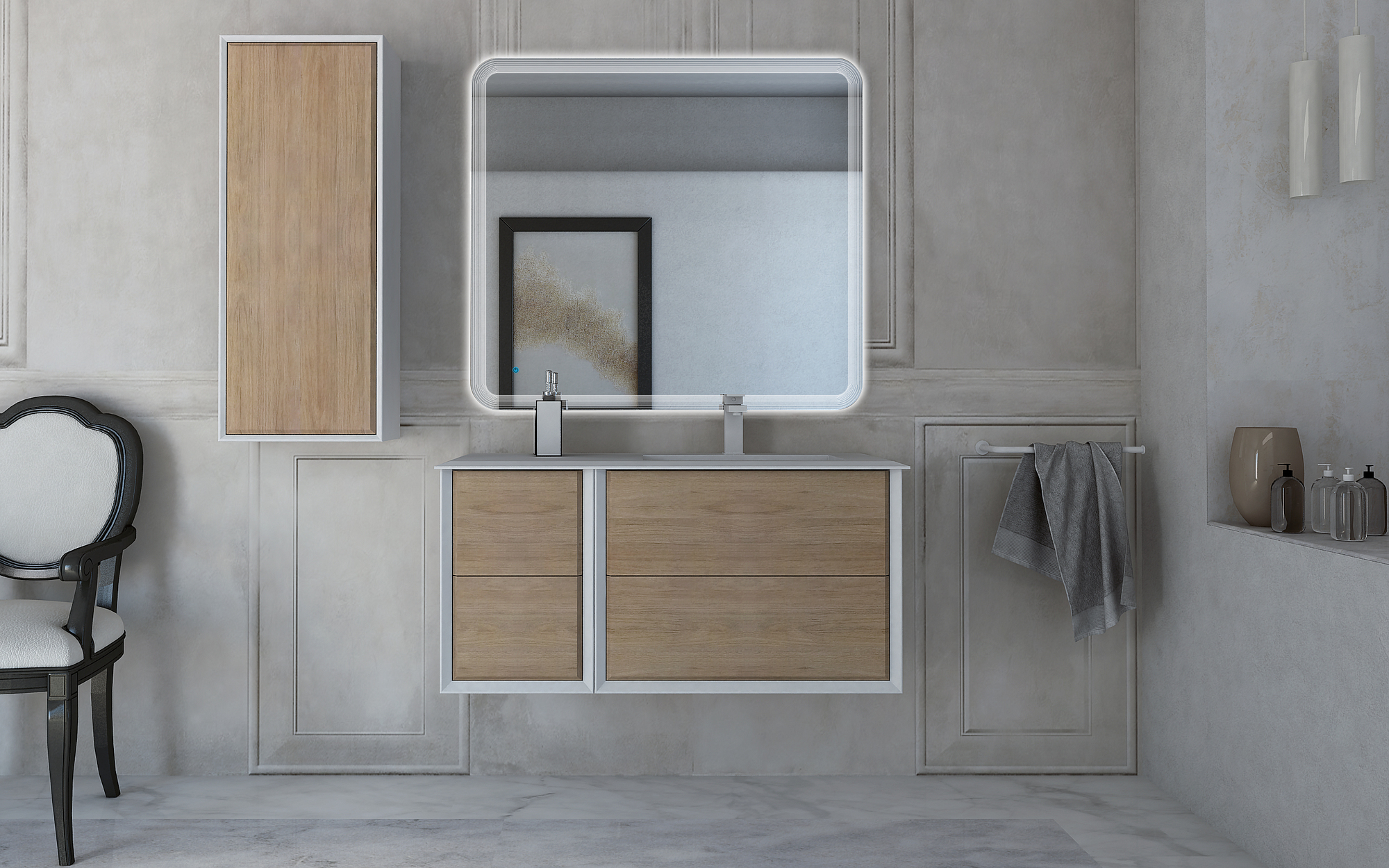 Мебель для ванной CEZARES BELLAGIO 105 Rovere Tabacco - Вид №1