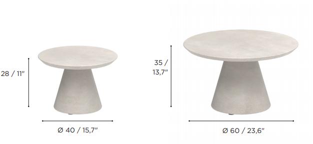 Royal Botania Садовый столик круглый ductal® Conix sun-id-1354992 - Вид №3