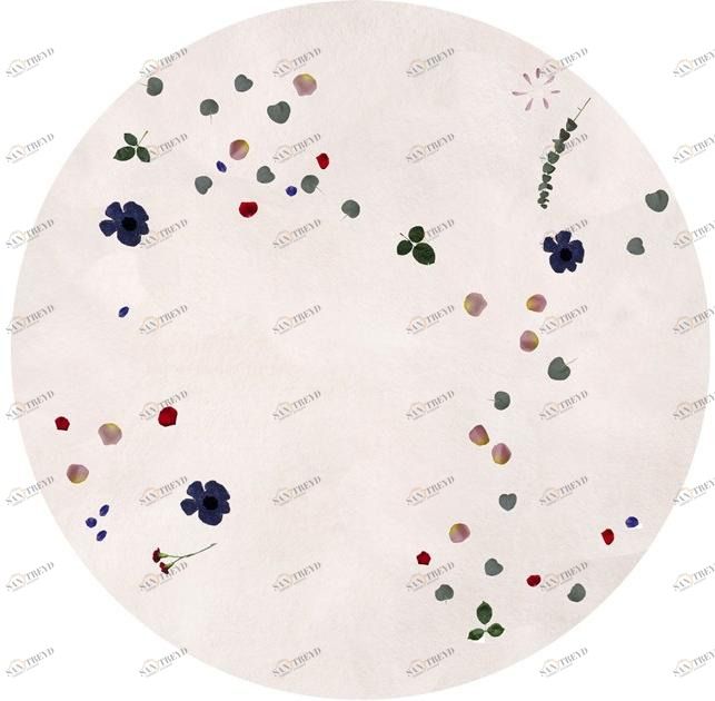 ASPLUND Круглый шерстяной ковер с узором ручной работы sun-id-1458220
