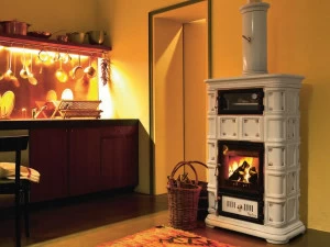 Sergio Leoni Дровяная керамическая печь-накопитель с духовкой Marlene