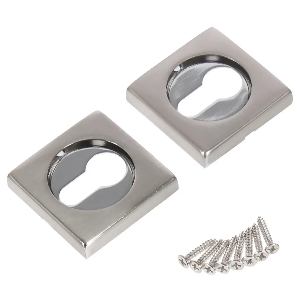 Накладка на цилиндр Inspire 54 мм сталь сатинированное покрытие цвет никель 2 шт STLM-2102589 - Вид №1