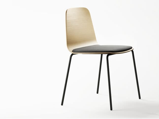 Деревянный стул с мягким сиденьем TREKU Bisell ARCH-00072366