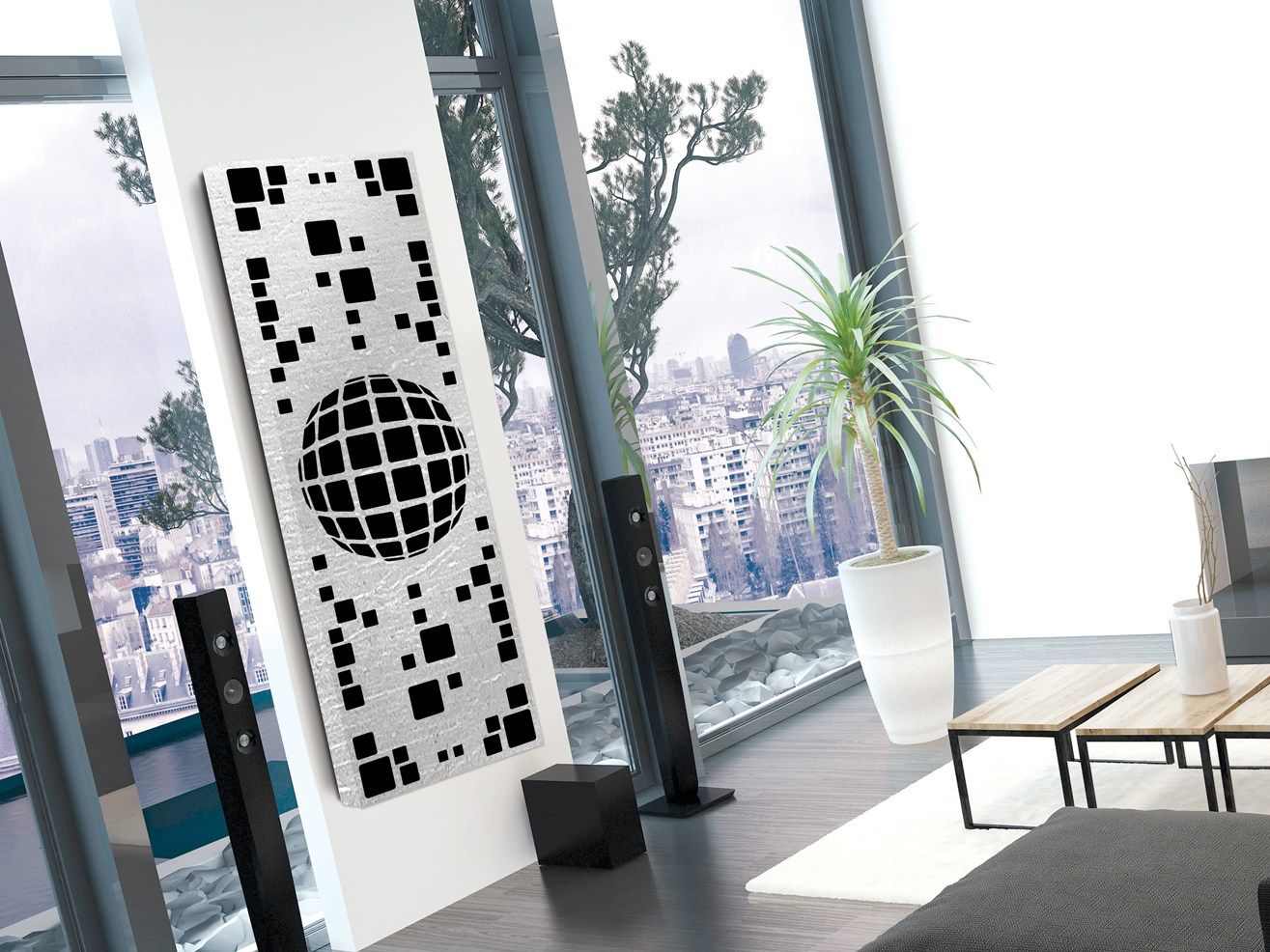 Алюминиевый полотенцесушитель Termo Design двойная пластина-серебряная фольга ARCH-00071753 - Вид №5