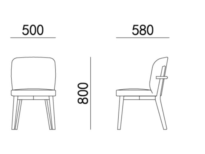 Мягкий стул из ткани HC28 maison OHO ARCH-00061229 - Вид №2