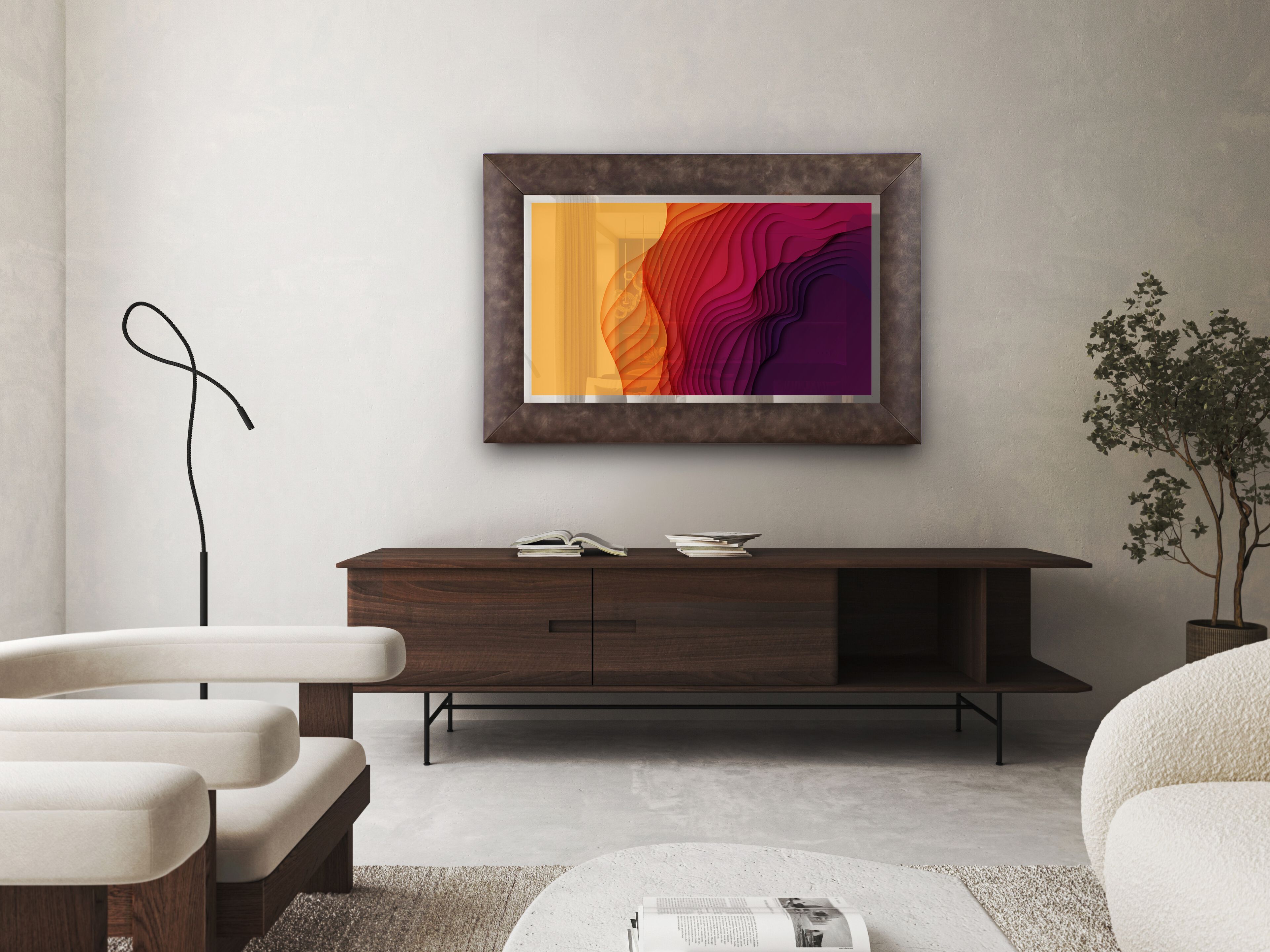 Прямоугольное настенное зеркало со встроенным отсеком для телевизора NEOD Venus ARCH-00047954 - Вид №7