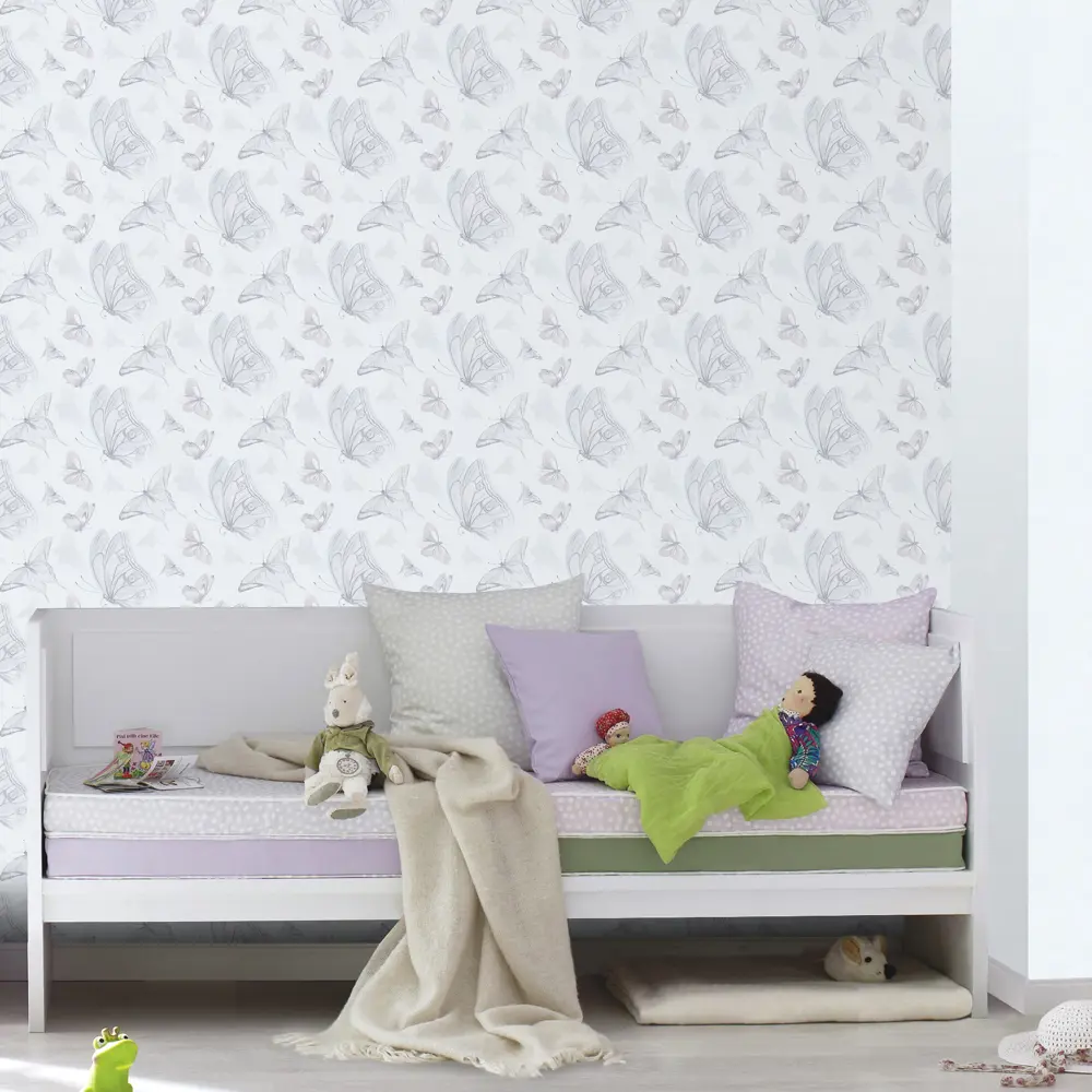 Обои флизелиновые Erismann Бабочки серые 1.06 м ЭР60671-04 STLM-2060662 - Вид №3