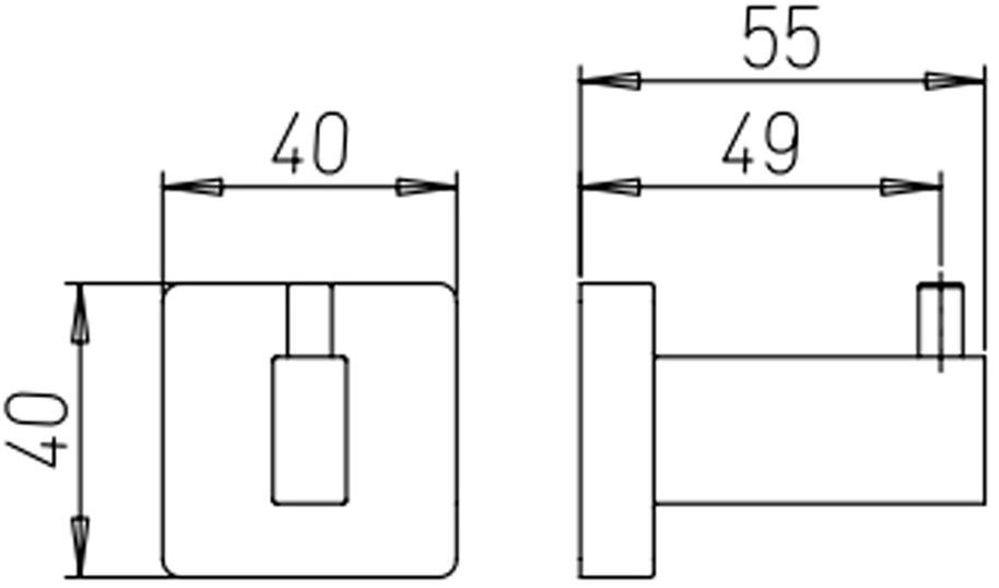 Paini Dax-R 84CR011 крючок для халата  - Вид №1