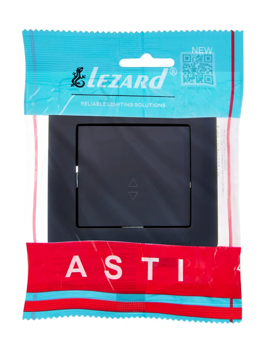ASTI Выключатель проходной чёрный бархат LEZARD 7081-4242-105 - Вид №3