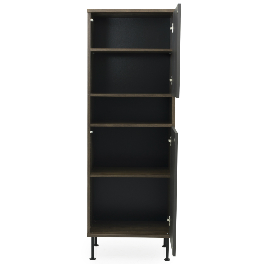 Шкаф Tenzo Daxx, 161х56х43 см, меламин/металл, серо-коричневый 7170334 - Вид №5