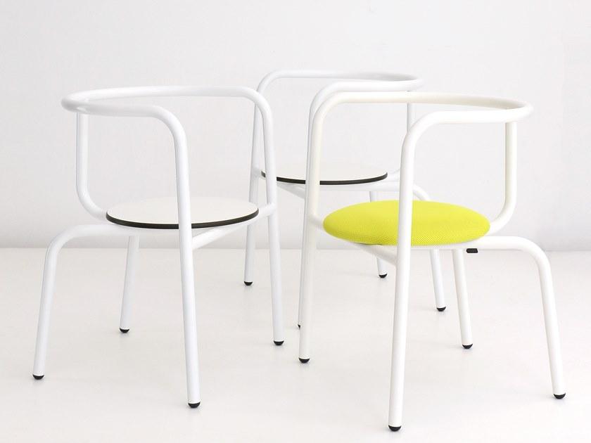 Branca Lisboa Штабелируемый стул из окрашенного металла sun-id-1418194 - Вид №3