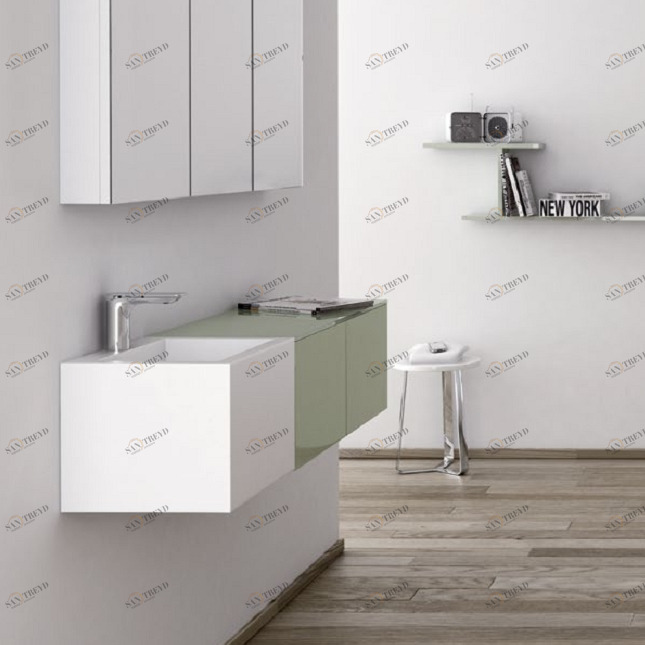 LA430 Подвесная раковина настенная овальная Inbani  белая 