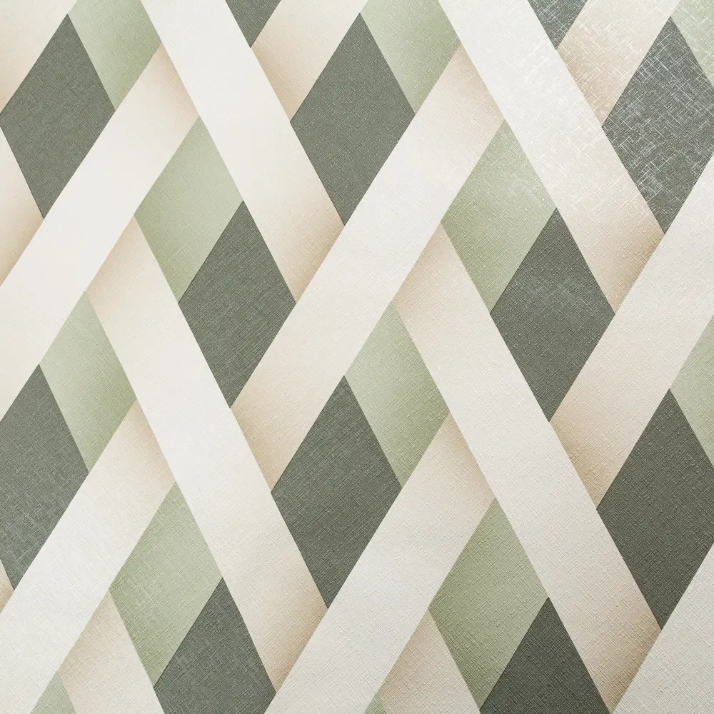 Обои флизелиновые Palitra Home Super зеленые с геометрическим рисунком 1.06 м 89436984 STLM-1582469 - Вид №1