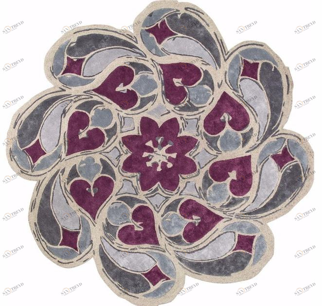 Italy Dream Design Круглый шелковый ковер с узором sun-id-1488782