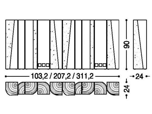 Прямоугольная деревянная консоль briccola Riva 1920 CODICE BRICCOLE ARCH-00013113 - Вид №2