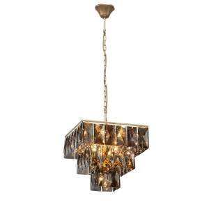 Люстра подвесная золотистая Vitaluce V5272-8/8+1 VITALUCE ДИЗАЙНЕРСКИЕ 00-3887916 Золото