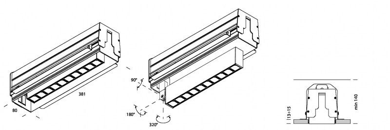 Lucifero's Регулируемый встраиваемый светодиодный светильник Leva sun-id-1444931 - Вид №3