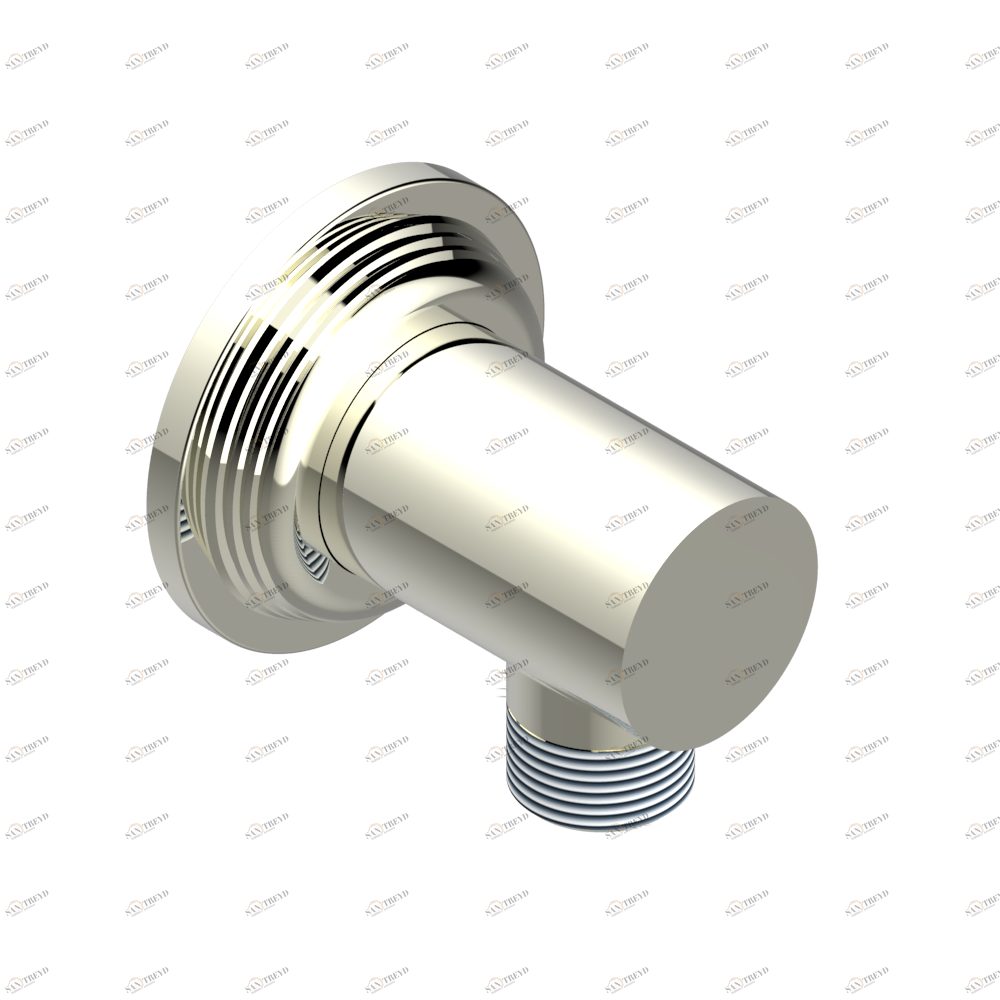 U9G-53E Вывод 1/2" встраиваемый в стену Thg-paris West coast с ручками-крестиками с белым ониксом Никель U9G-53E CAT.B