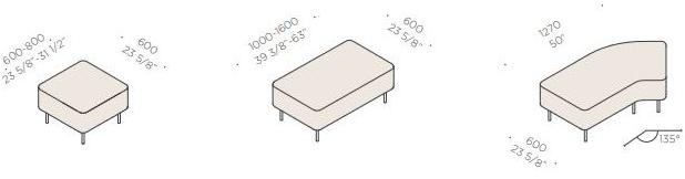 Martex Скамейка из ткани Nucleo sun-id-1413761 - Вид №7
