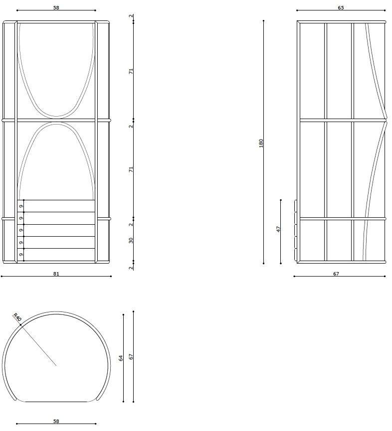 Bottega Intreccio Кресло плетеное с высокой спинкой  P001  - Вид №5