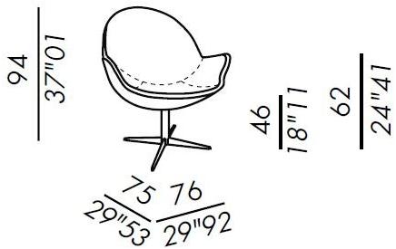 Meridiani Кресло из ткани с подлокотниками Jo & jill sun-id-1479989 - Вид №2