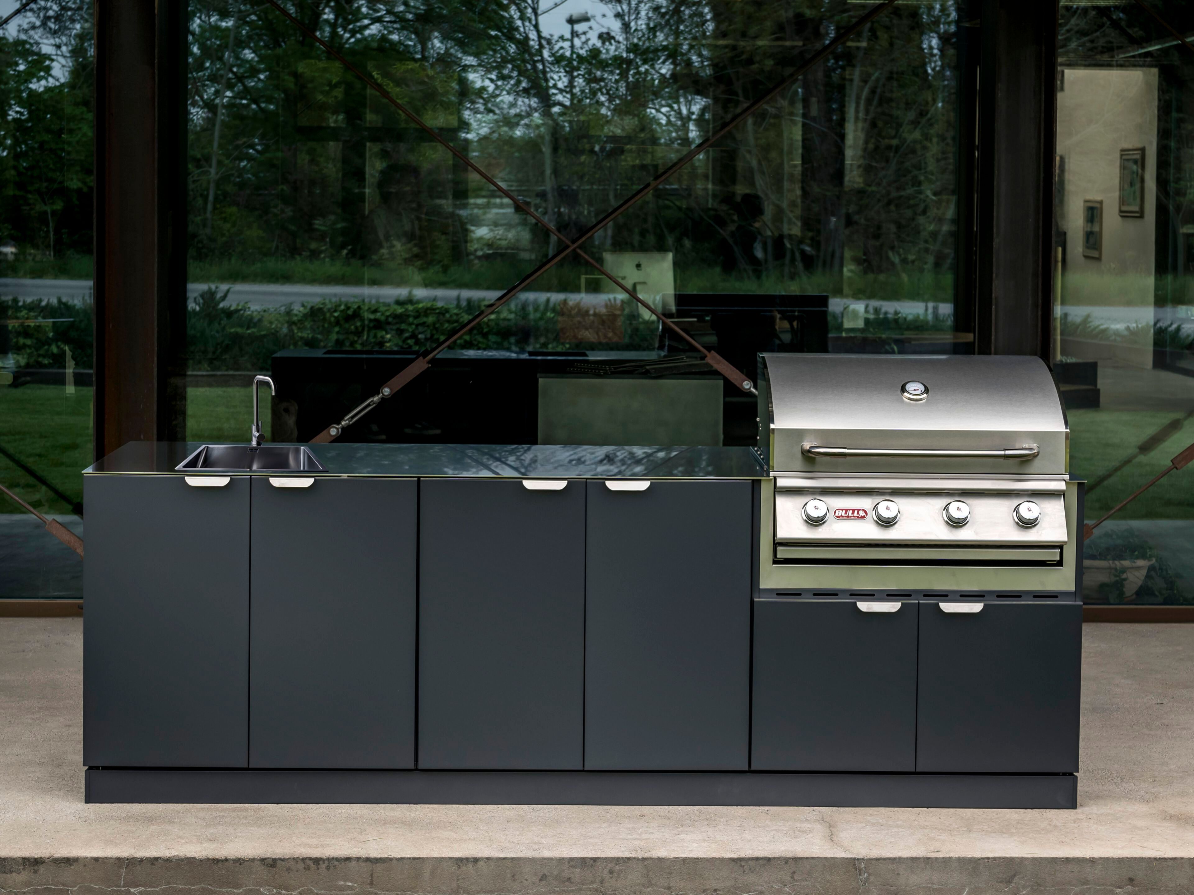 Газовая плита из нержавеющей стали с барбекю OF outdoorkitchens Porta Maggiore ARCH-00088488