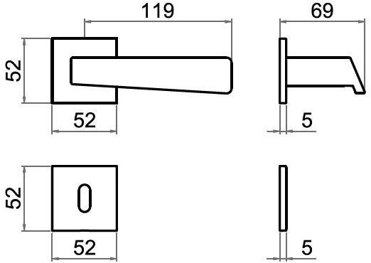 GHIDINI Ручка Zamak на розетке с накладкой sun-id-1479288 - Вид №1