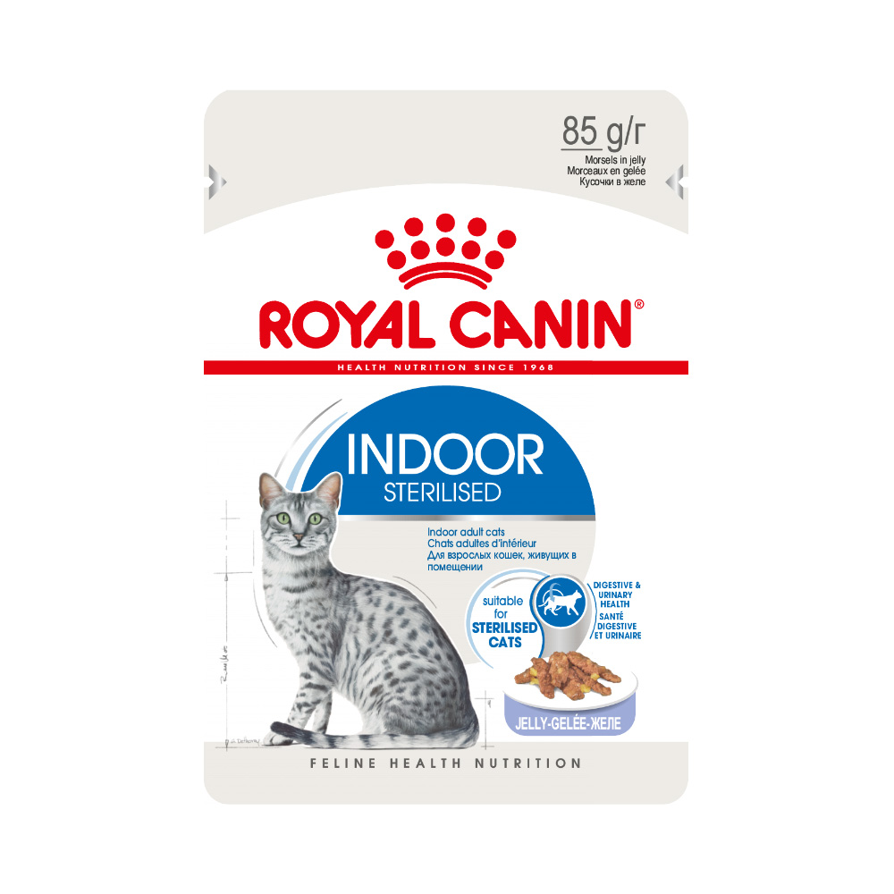 ПР0052022 Корм для кошек Indoor для домашних (желе) пауч 85г ROYAL CANIN 