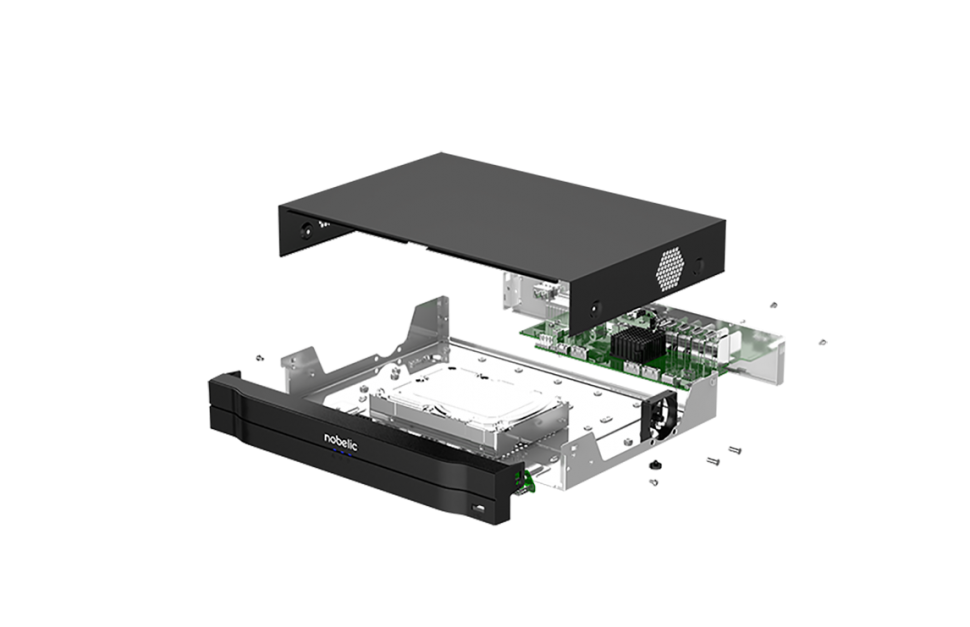 NBLR-H0401 Видеорегистратор hdcvi 4-х канальный мультиформатный 1080p поддержка форматов hdcvi ahd tvi ip pal960h поддержка видеоаналитики разрешение и скорость записи 1080p-12к.с / 720р -25к.с на канал поддержка ip камер до 6ch до 5mp hdd 1 sata3 до 6тб Santreyd  - Вид №1