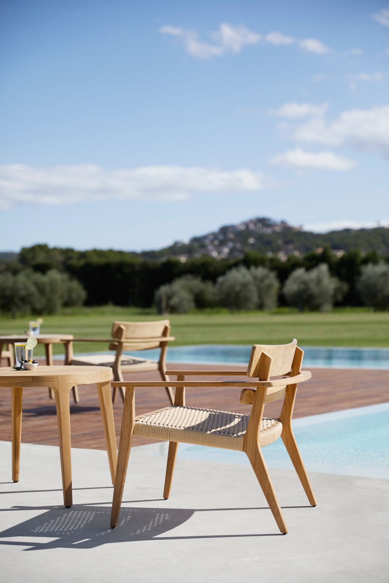 Садовое кресло из тикового дерева с подлокотниками POINT Paralel ARCH-00001965 - Вид №3