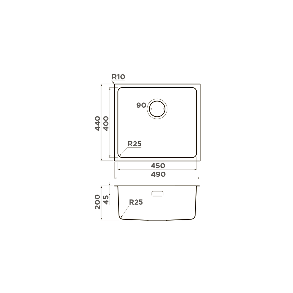 Кухонная мойка Tadzava 49-U/I GM OMOIKIRI 4993076 - Вид №3