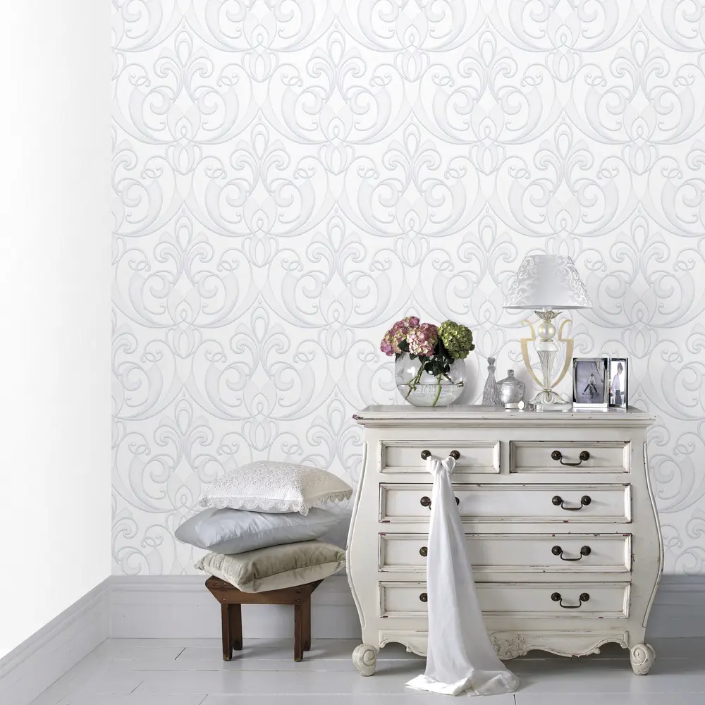 Обои флизелиновые Erismann Elegance белые 1.06 м 4596-2 STLM-2098331 - Вид №2