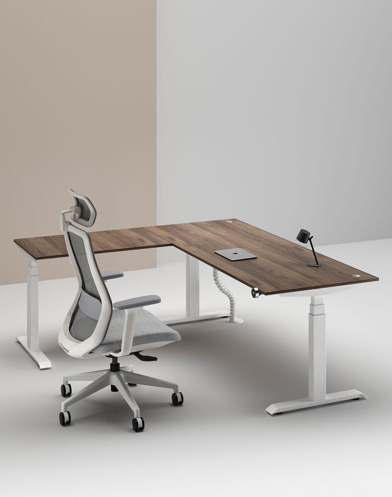 Деревянный регулируемый по высоте угловой стол с системой люверсов WORKSPACE MAX TRIPLE MOTOR ARCH-00114643 - Вид №19