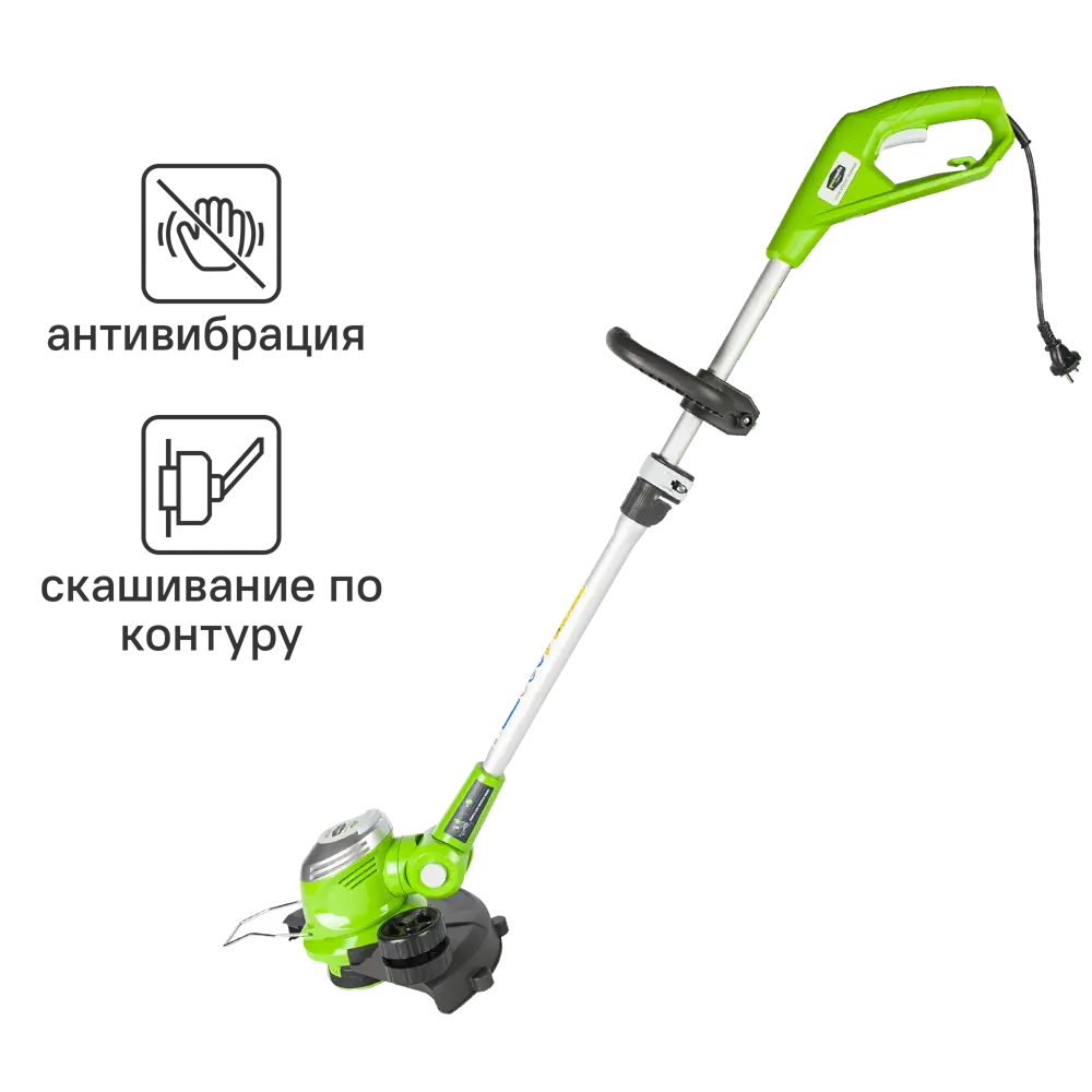 Greenworks Deluxe - электрический триммер-кромкорез с телескопической штангой 84284910 STLM-0048079