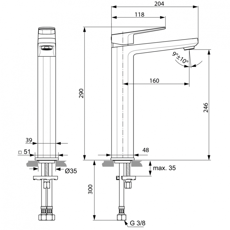 A6329AA Смеситель для раковины Ideal Standard TONIC II - Вид №6