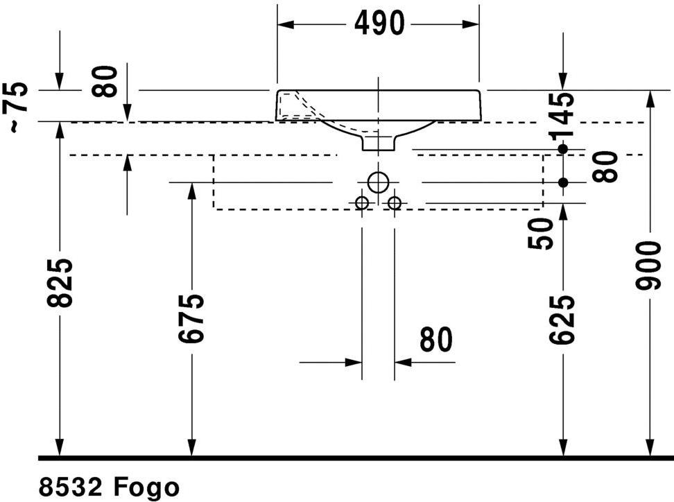 032050 Подвесная раковина настенная овальная Duravit Architec белая - Вид №3