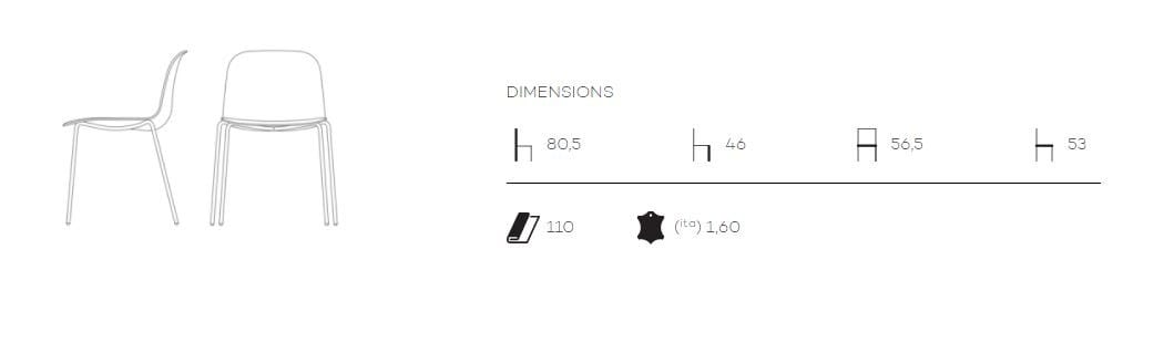 Тканевый стул с мягким сиденьем arrmet Máni Plastic ARCH-00042926 - Вид №4