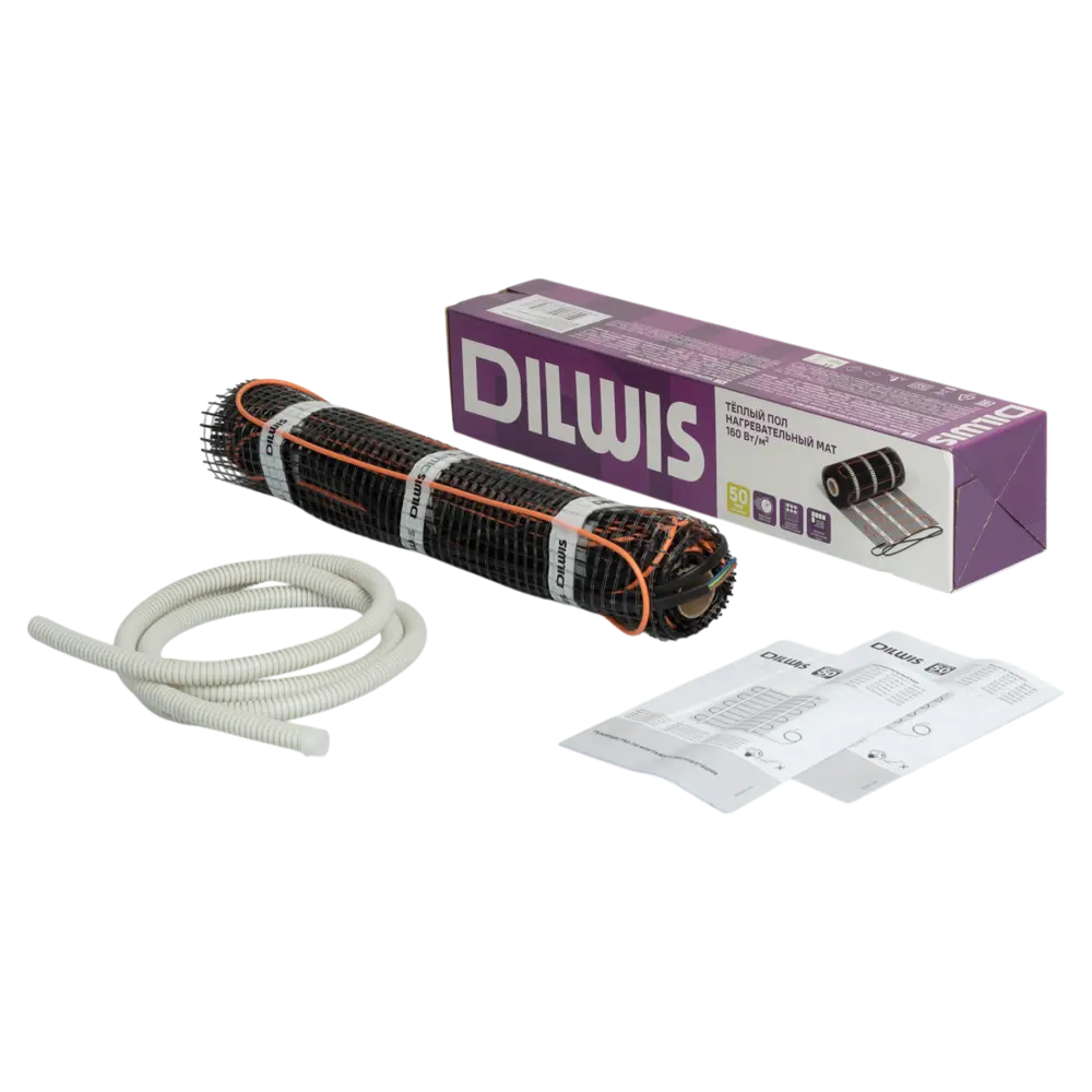 Нагревательный мат для теплого пола DILWIS 0.5 м2 80 Вт STLM-2106347 - Вид №1