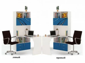 Стол-стеллаж ABC-KING левый синий